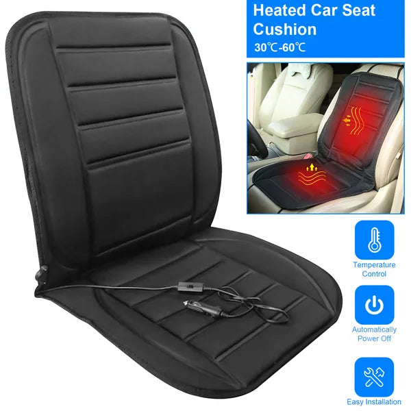 12V Heated Car Seat Cushion with Adjustable Temperature Control