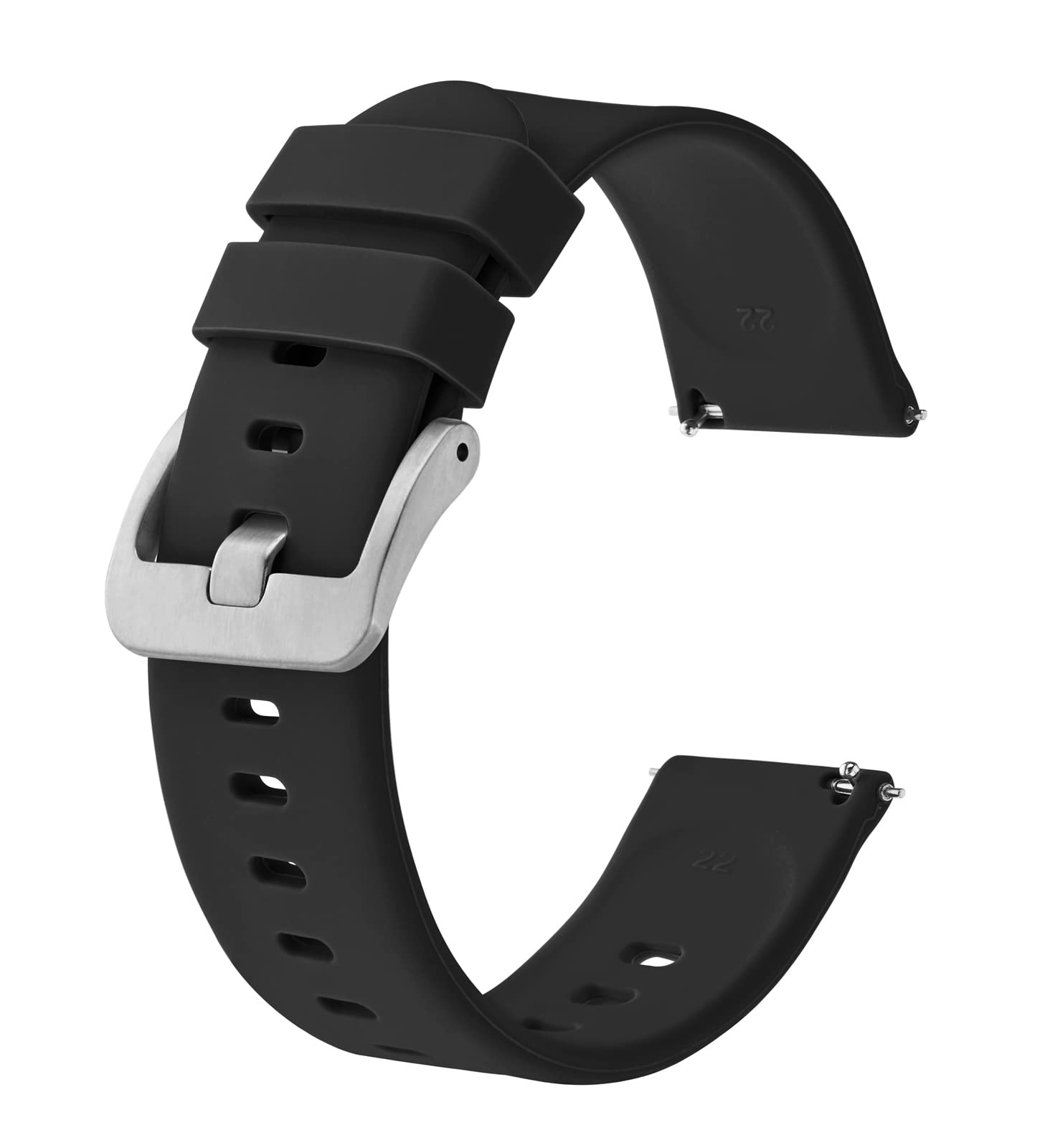 Smartwatch Silicone Watch Bands 22mm Slim Quick Release Straps
