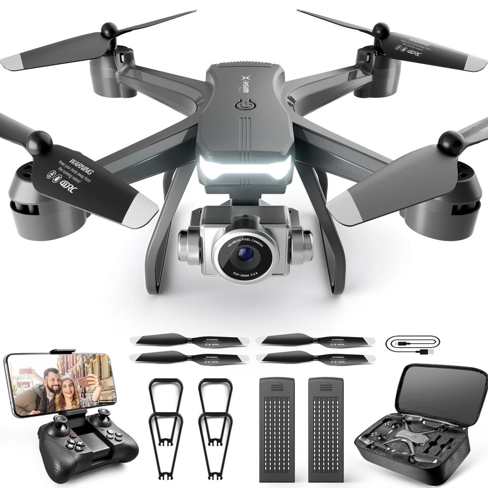 V14 6K HD Dual Camera WiFi FPV Drone, 2 Batteries, Portable for Adults