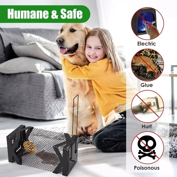 Humane Mouse Trap Cage Reusable Safe No Kill Metal Design