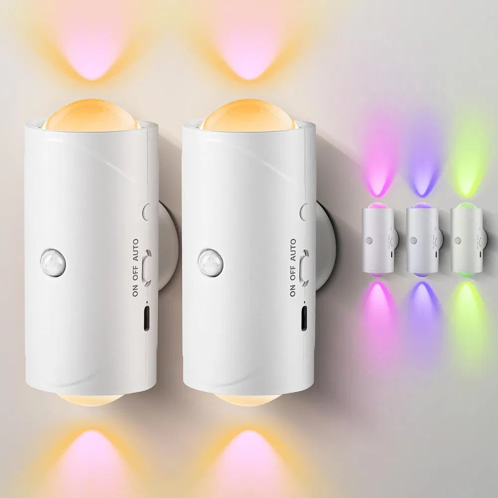 LED Motion Sensor Night Light Rechargeable Magnetic Wall Lamp