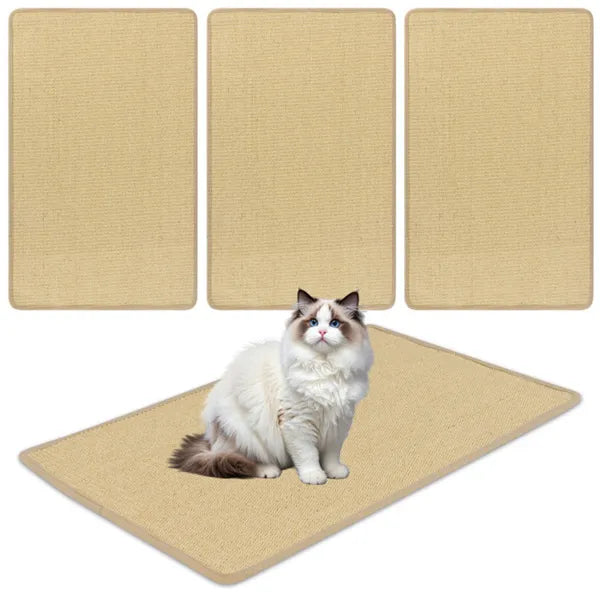 Natural Sisal Cat Scratching Mat Set – Anti-Slip Scratch Pads for Indoor Cats