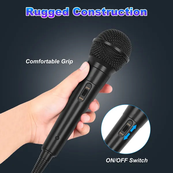 Handheld Wired Microphone Cardioid Dynamic Vocal Mic 13ft Cable