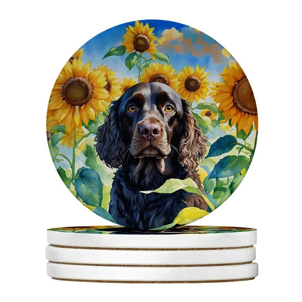 Silky Terrier Sandstone Coasters Set Decorative Drink Coasters