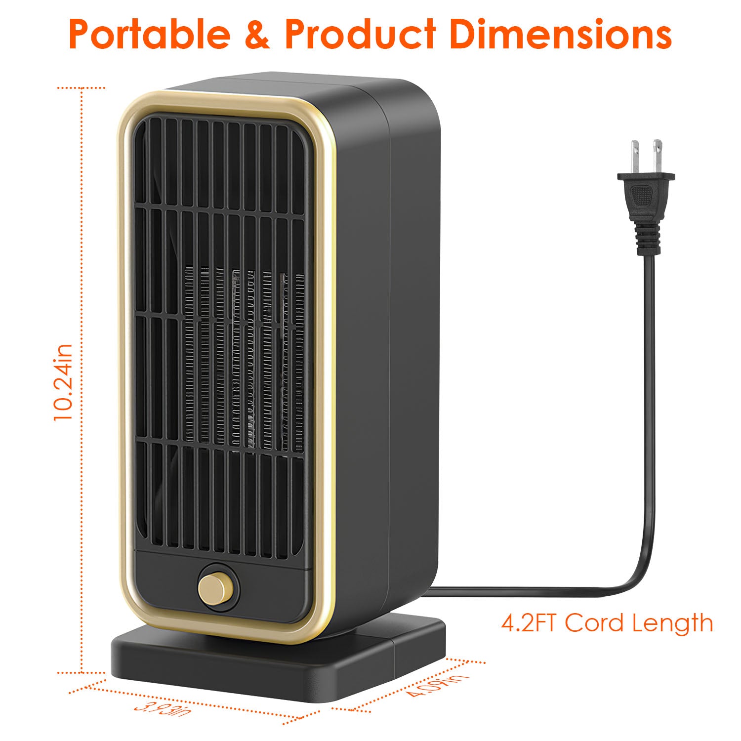 Powerful Portable Space Heater PTC Ceramic Fast Heating Safe