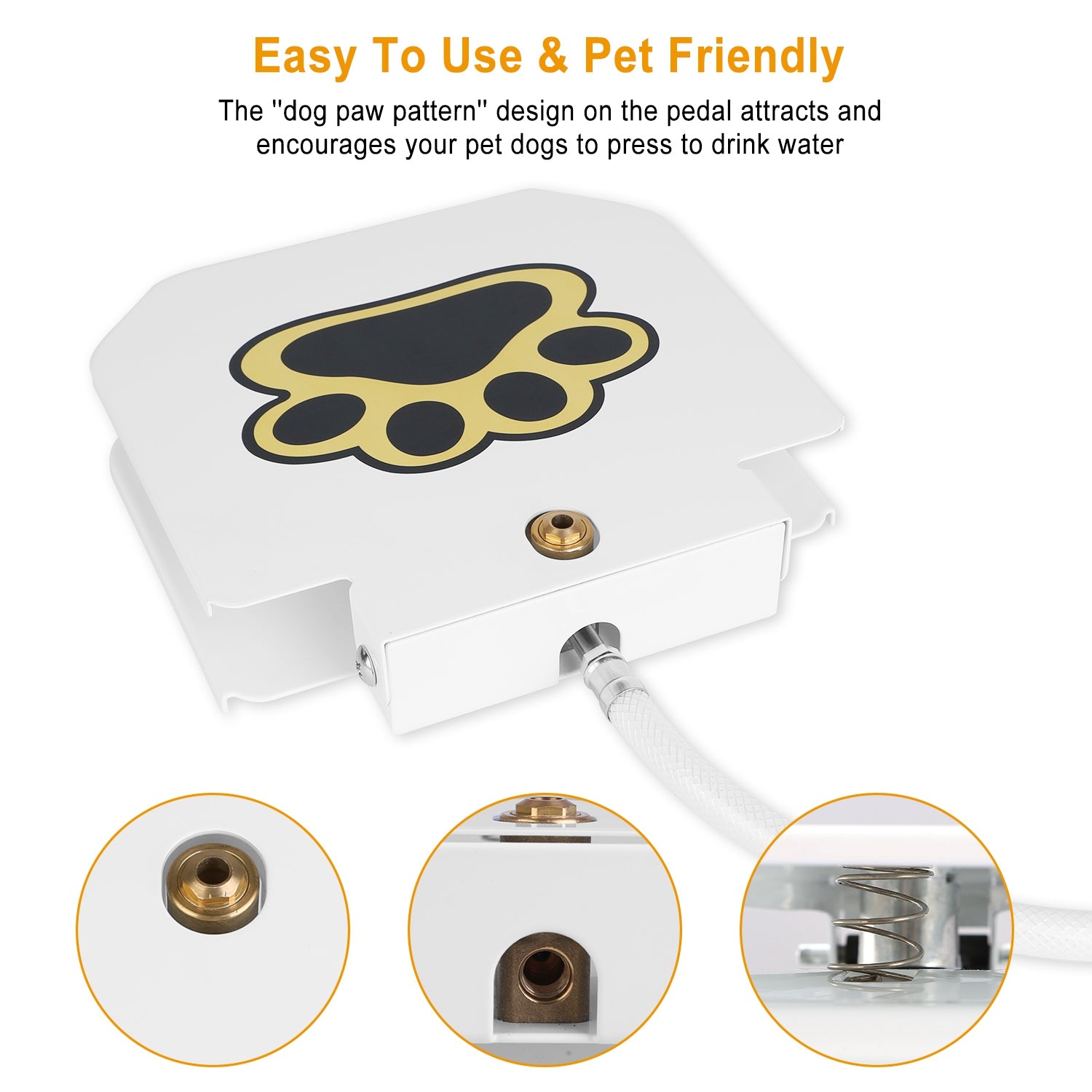 Outdoor Dog Water Fountain Step On Paw Activated Drinking Sprinkler