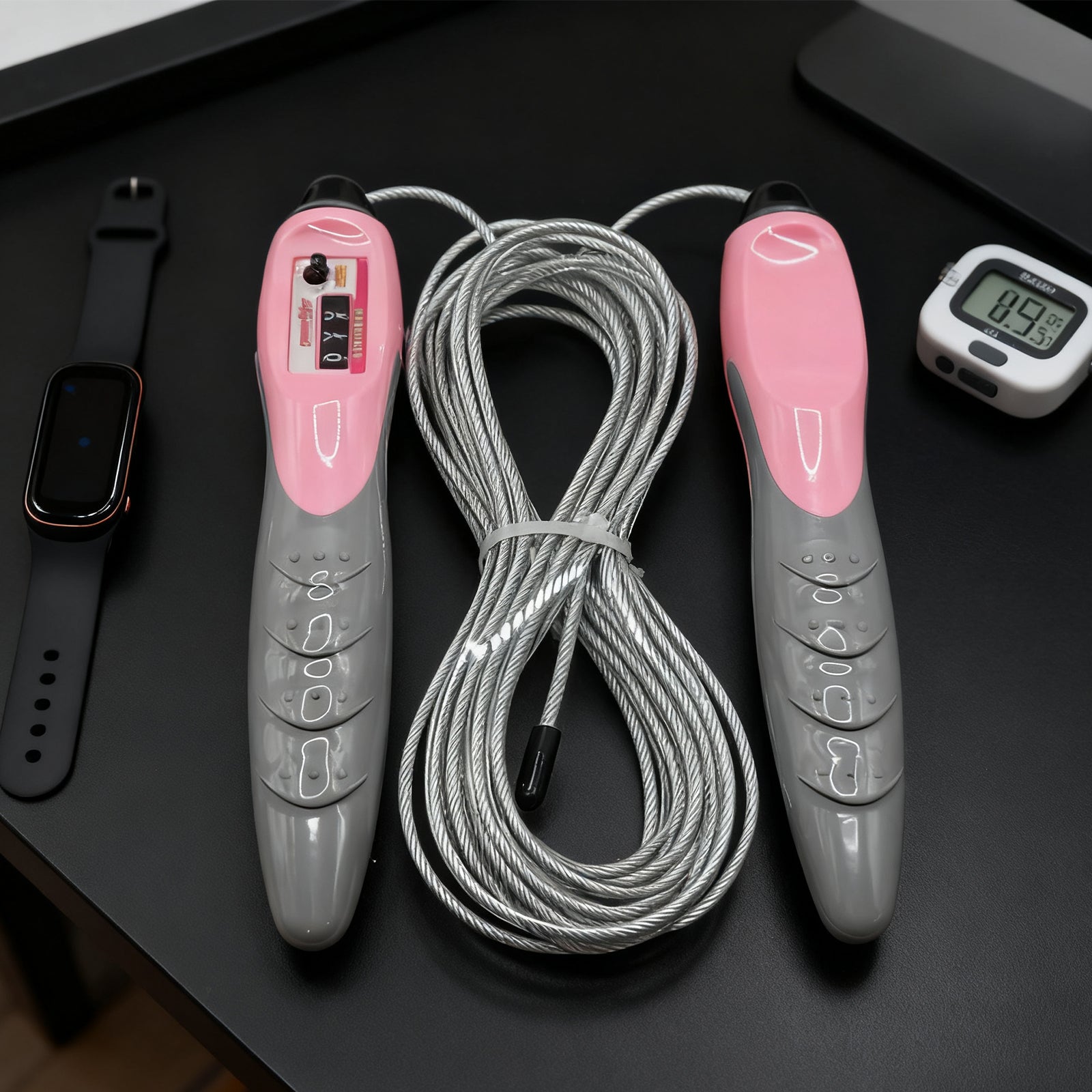 Jump Rope with Counter for Fitness Workout and Calorie Tracking