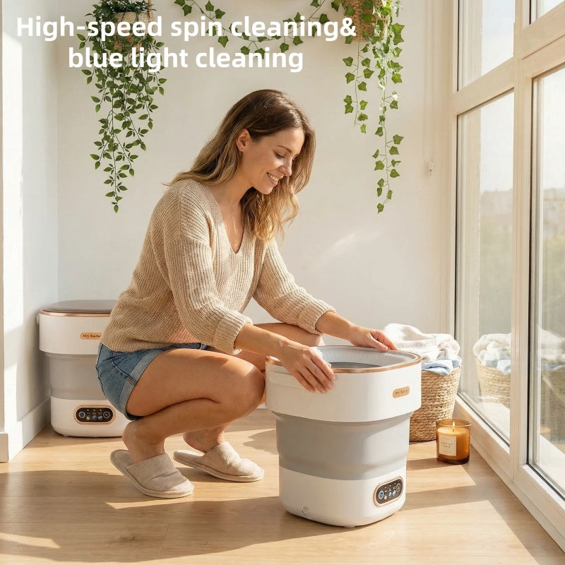 Mini Portable Laundry Washer Foldable Compact Washing Machine