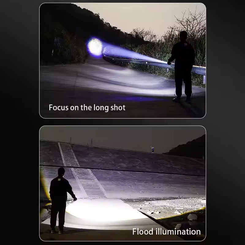 Ultra Powerful Rechargeable Flashlight 50000LM Zoom Waterproof