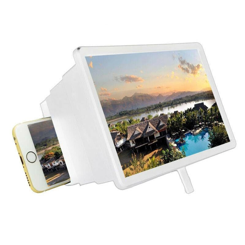 Mobile Phone Screen Magnifier Stand HD Enlarger White Display