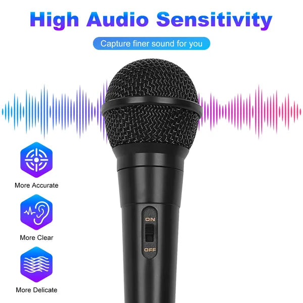 Handheld Wired Microphone Cardioid Dynamic Vocal Mic 13ft Cable
