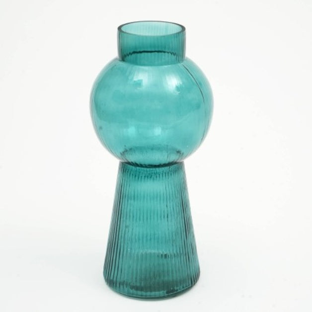 Modern Funnel Flare Glass Vase Large Tall Decorative Flower Vase