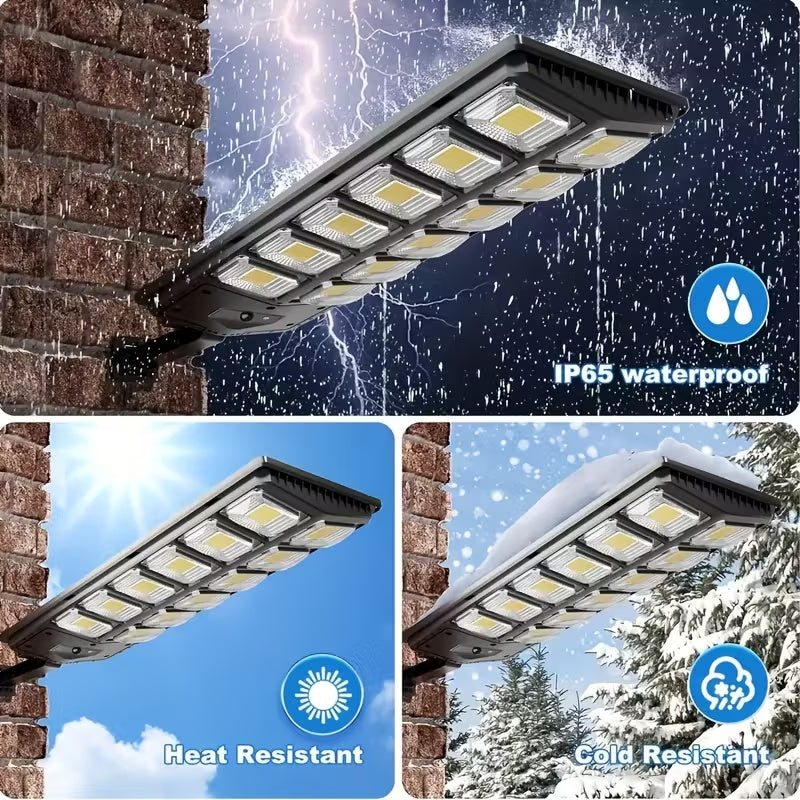 Ultra Bright 504 LED Solar Motion Sensor Street Light Remote