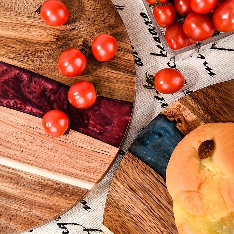 Acrylic Wood Resin Round Cutting Board Food Safe Tray