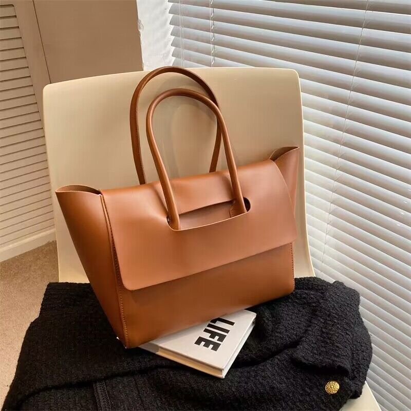 Fashion Women Large Capacity Shoulder Bag Retro Simple Tote Handbag