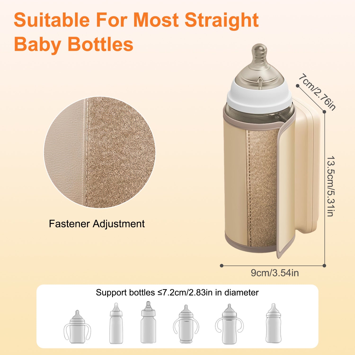 Portable Baby Bottle Warmer USB Rechargeable 6 Temperature