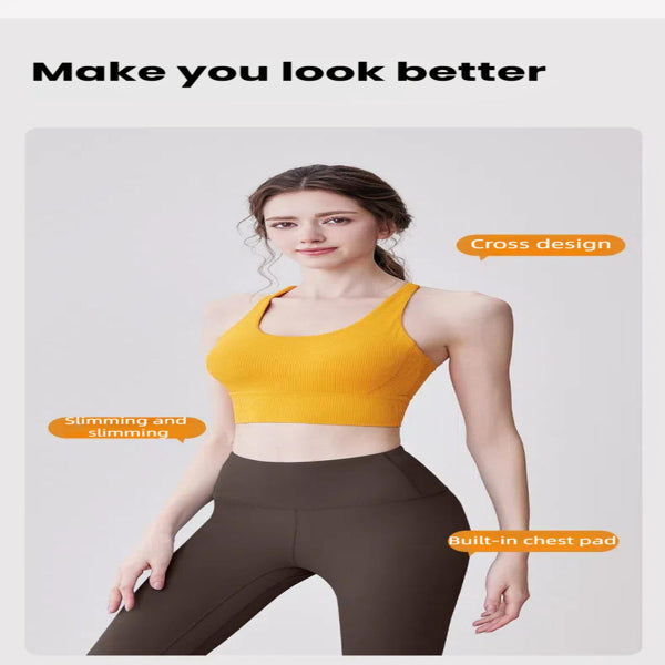 X-SHADOW JYTN011 Yoga Clothes with Built-in Chest Pad
