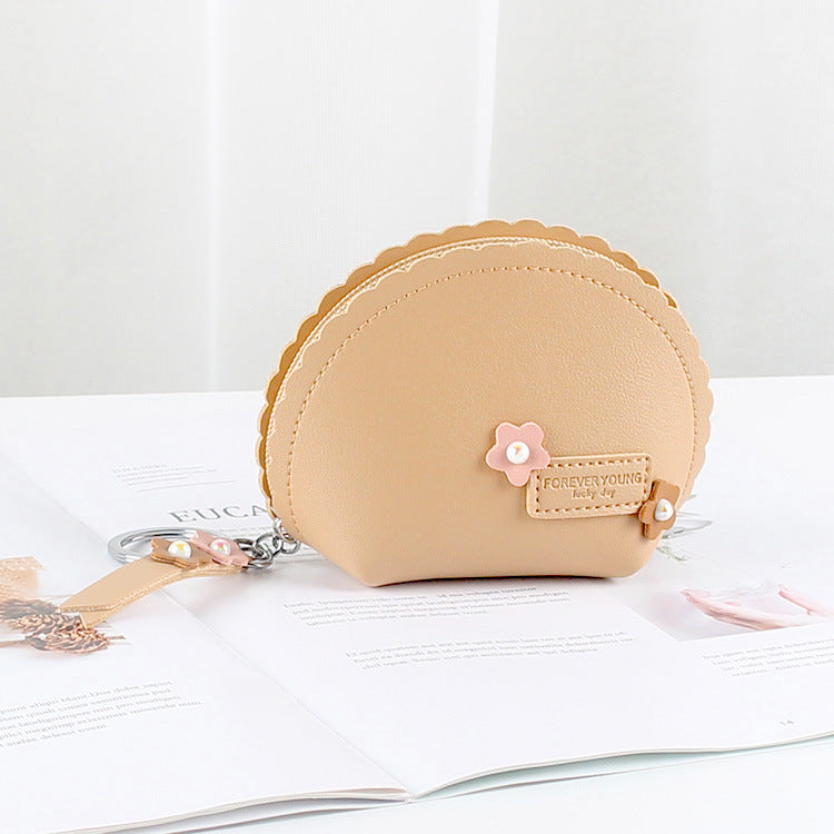 Women Small Coin Key Case Zipper Waterproof Purse Handheld Mini Wallet Bag