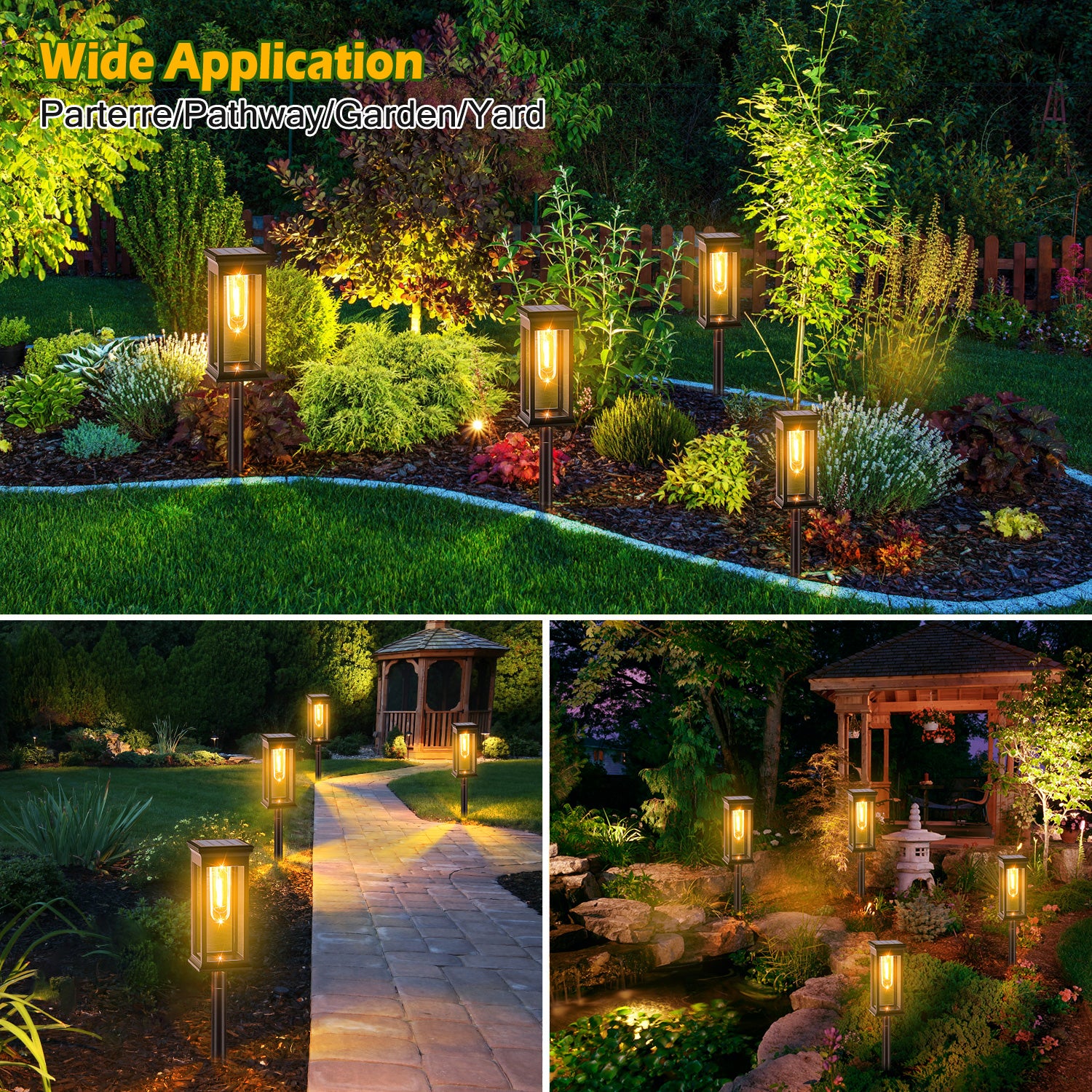 Ultra Bright Solar Garden Stake Lights Waterproof Pathway Decor