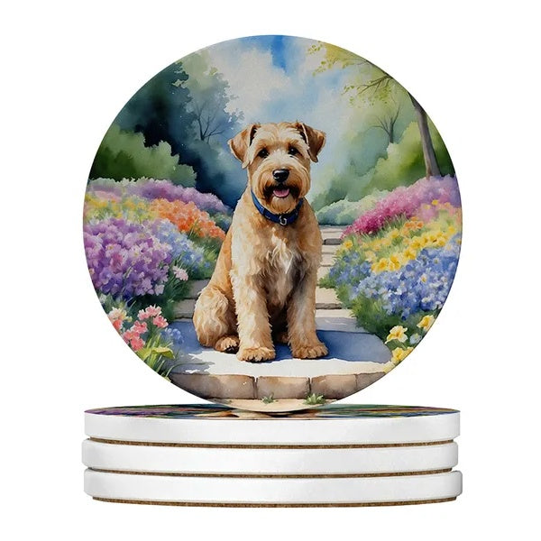 Silky Terrier Sandstone Coasters Set Decorative Drink Coasters
