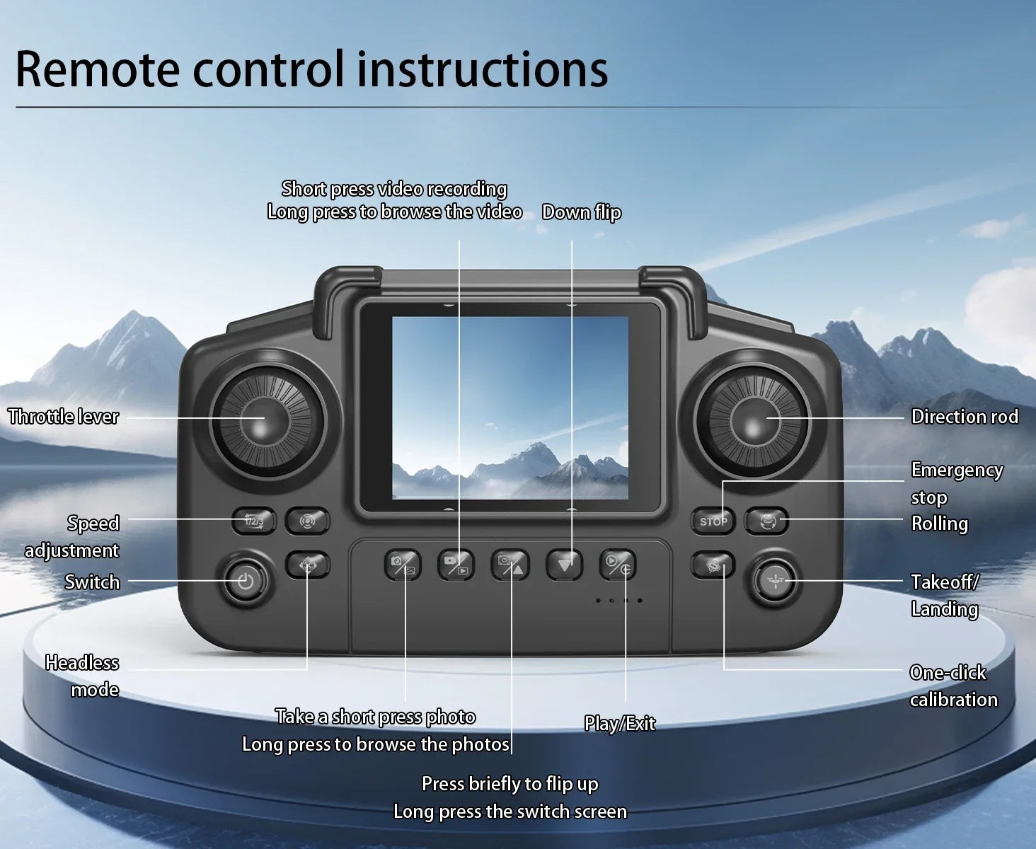 E88 Pro Mini Drone Dual Camera Screen Control 1080P HD