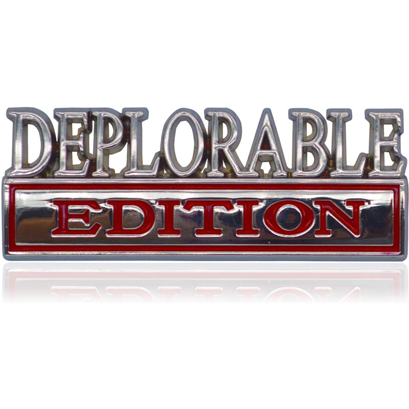 2PCS Deplorable Edition 3D Metal Car Emblem Badge Sticker