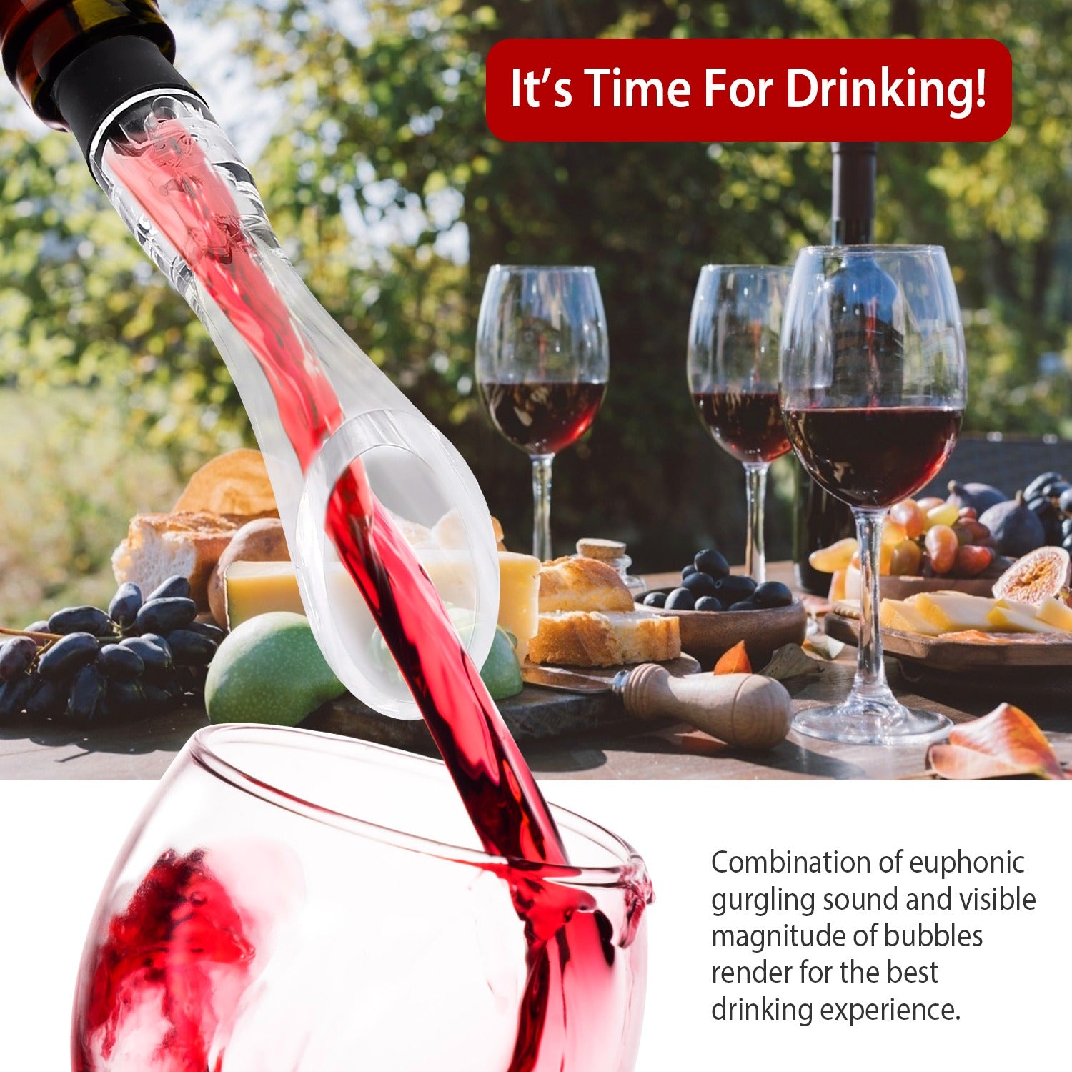 Wine Aerator Pourer Spout Drip-Free Decanter Stopper