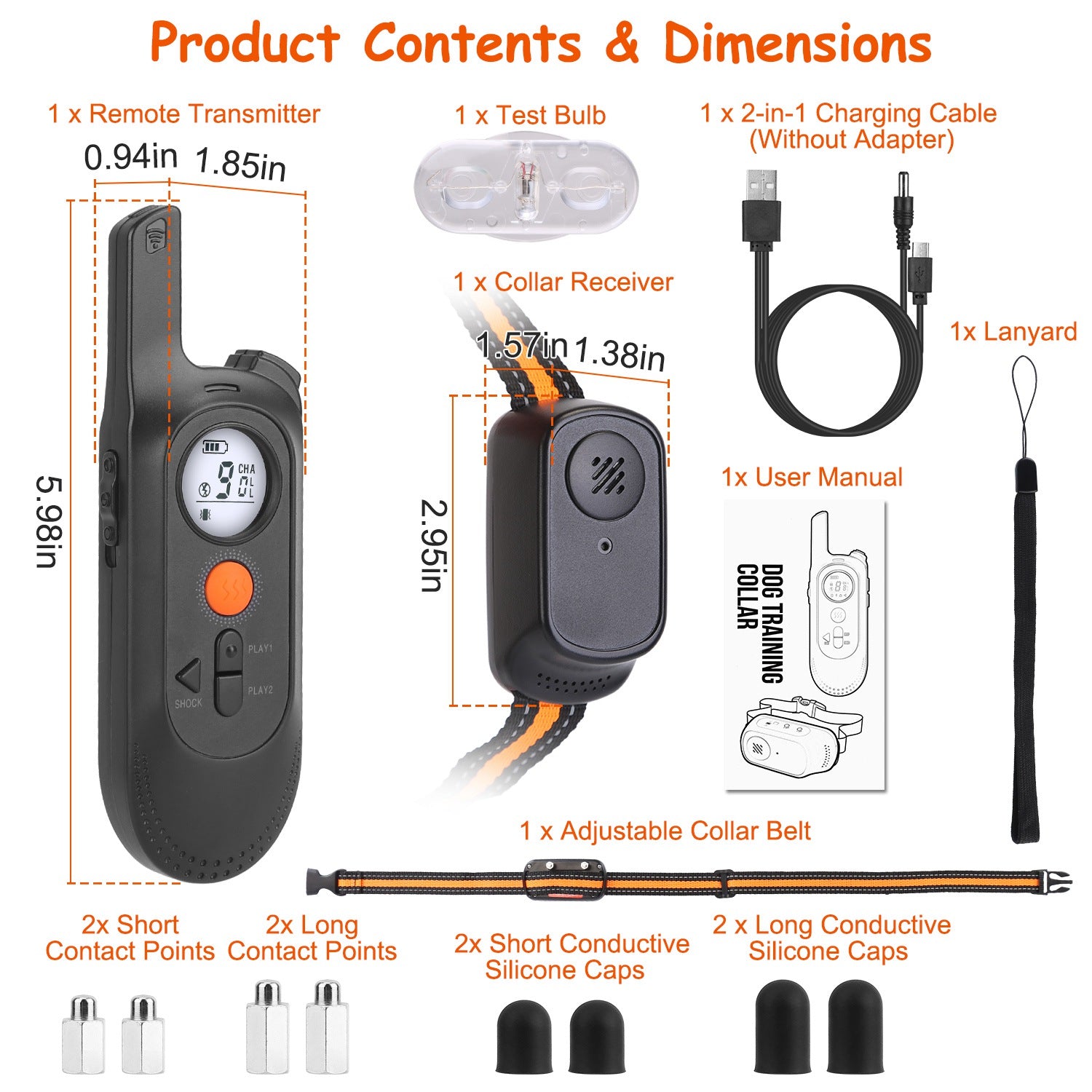 Rechargeable Dog Training Collar with Remote – Waterproof Beep & Vibration Training System