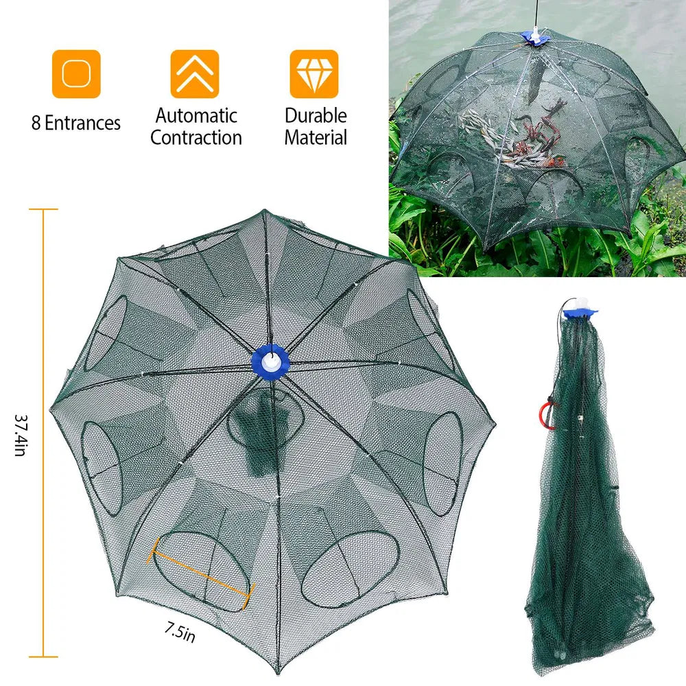 Foldable Fishing Bait Net Trap for Crab Shrimp Fish