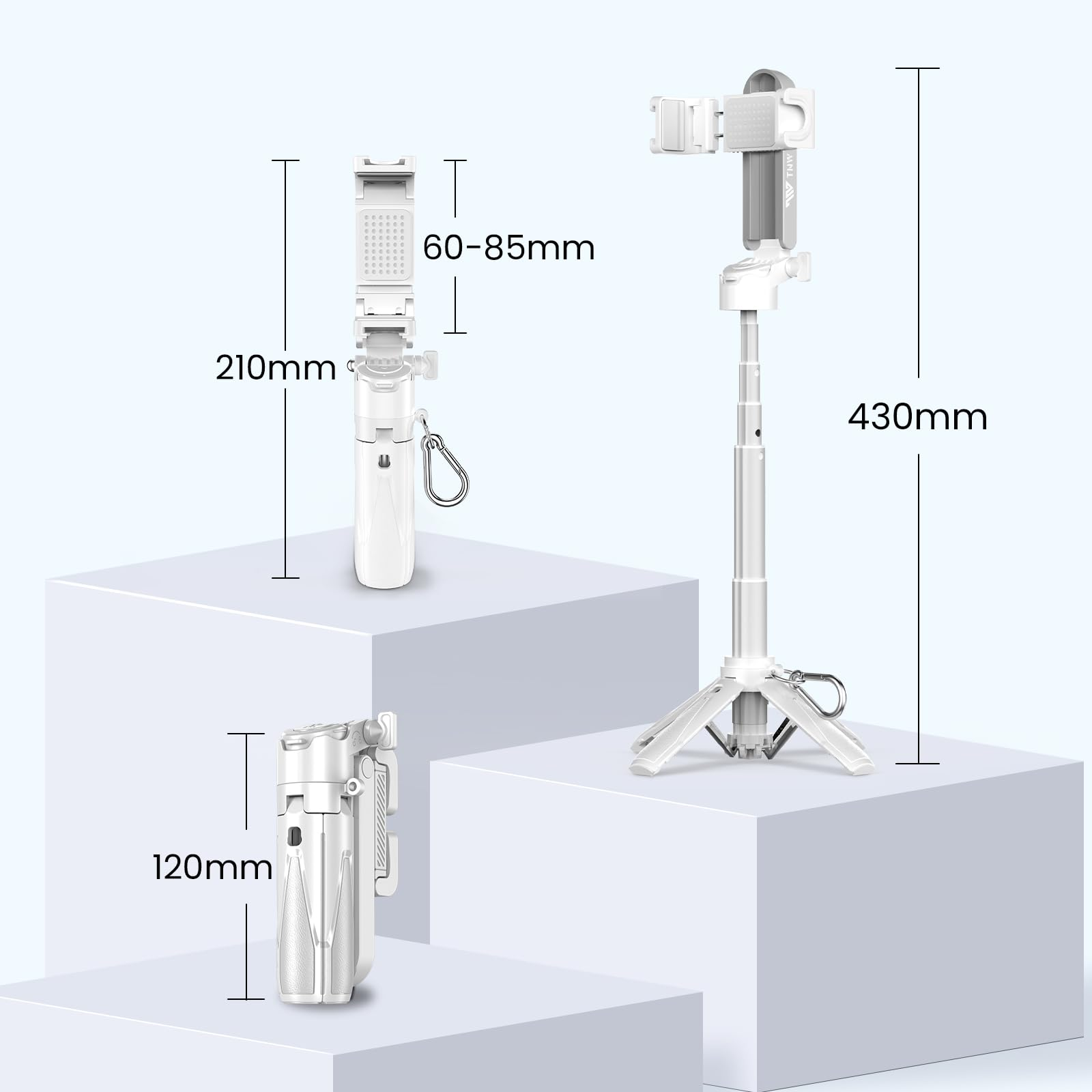 Mini Selfie Tripod 3 in 1 with Remote Foldable Phone Stand