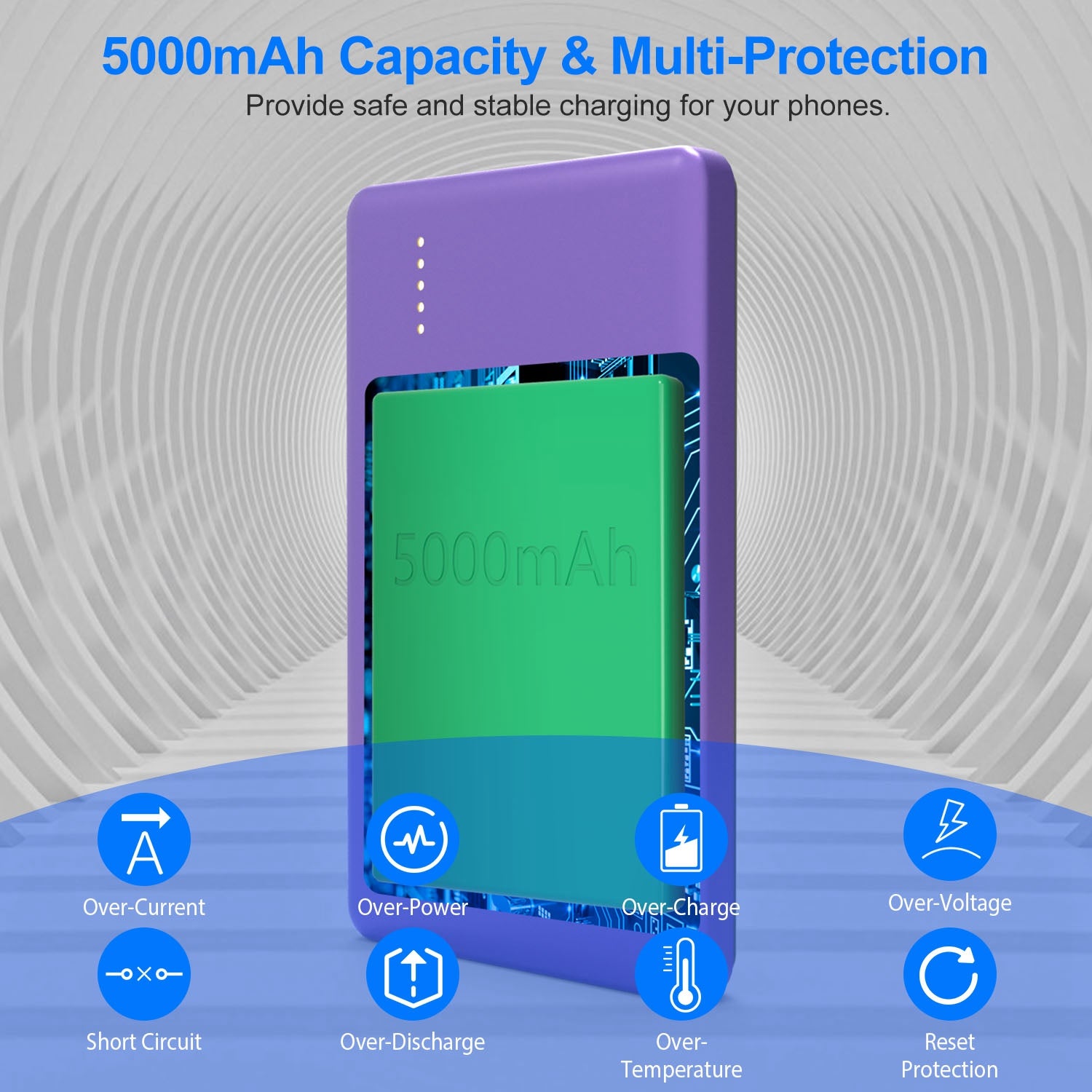 5000mAh Magnetic Wireless Power Bank Slim PD20W Charger