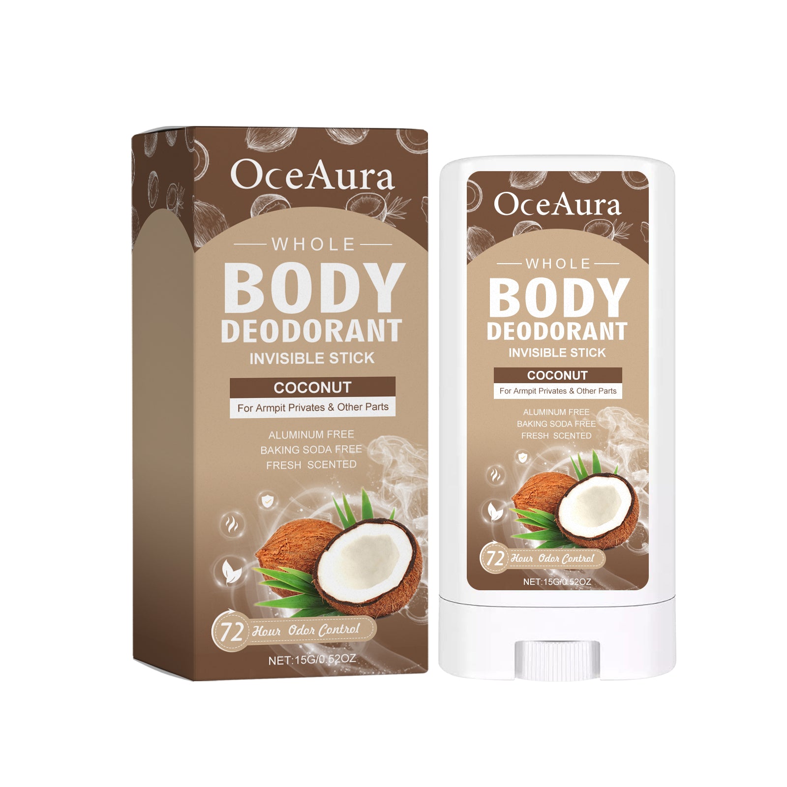 Whole Body Deodorant Stick for Freshness & Odor Control