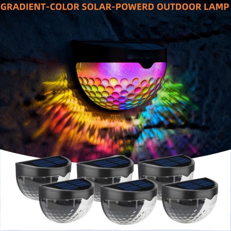 Solar Fence Lights Waterproof Deck Step Wall Lights Outdoor 6 Pack