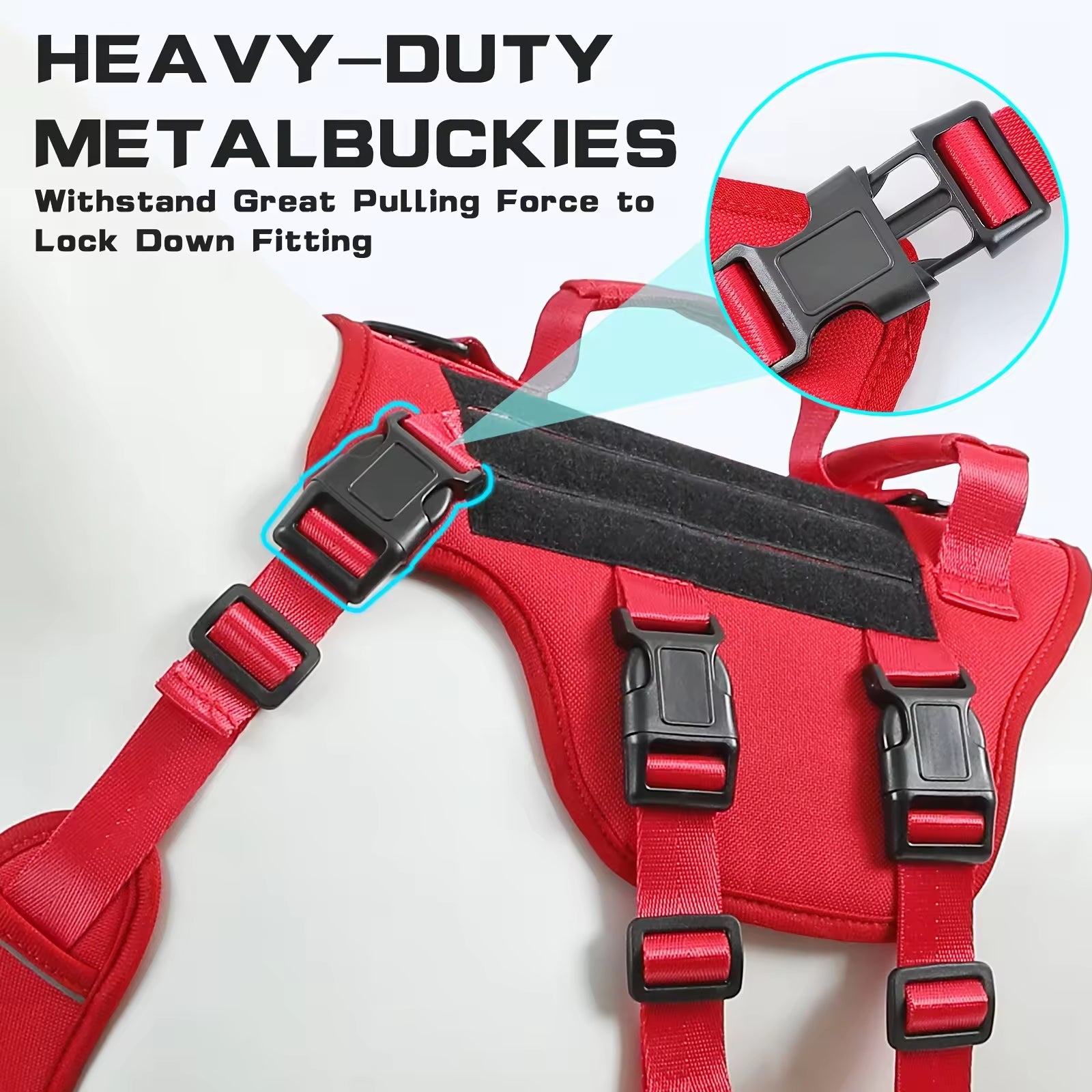 Heavy Duty Tactical Dog Harness Heat Resistant No Pull Vest