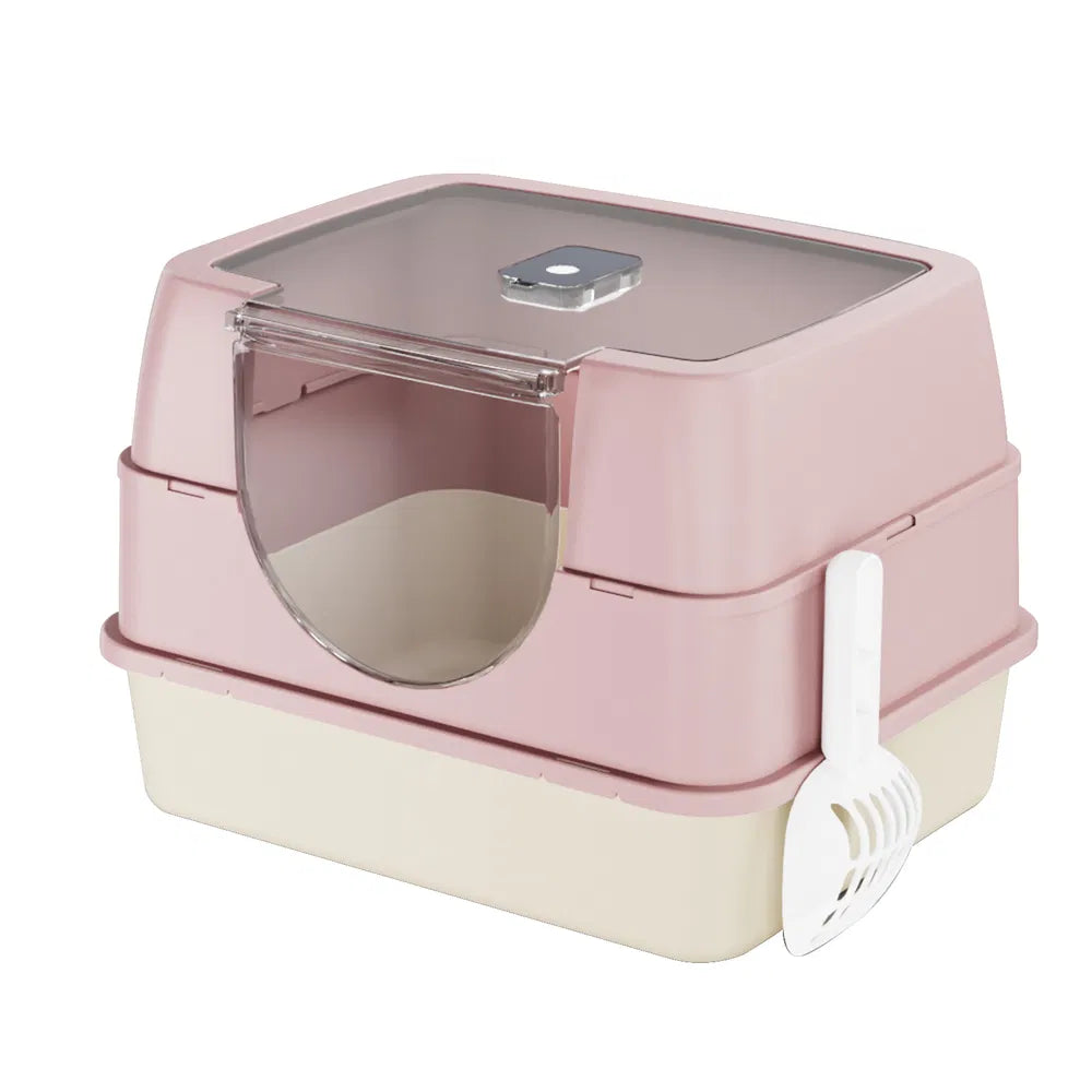 Enclosed Cat Litter Box with Odor Control – Spacious Covered Cat Toilet for Large Cats