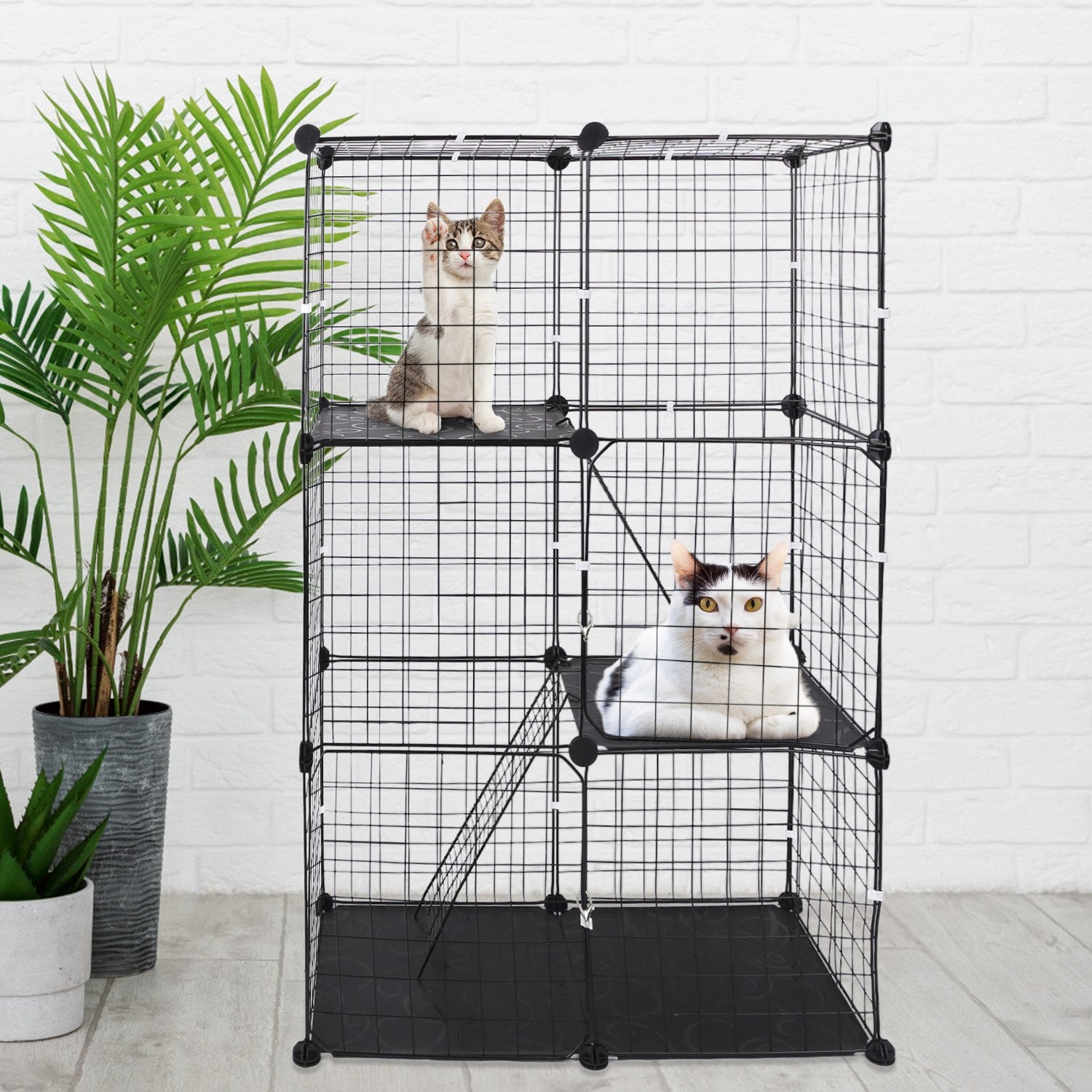 Ultimate 3 Tier Cat Playpen Cage Metal Indoor Cat House
