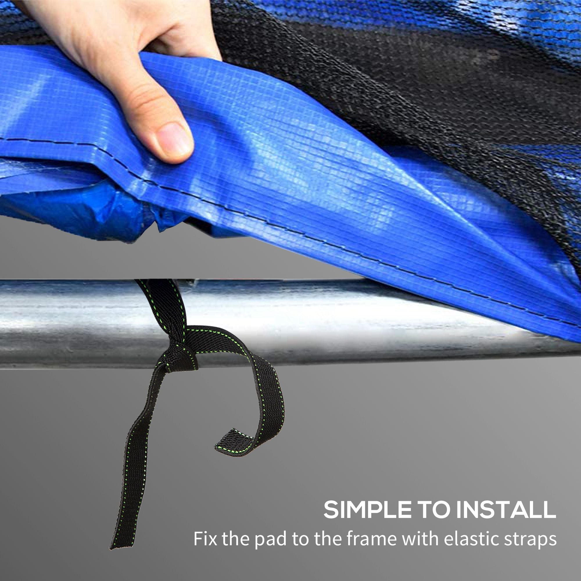 All-Weather 12FT Blue Trampoline Spring Cover Safety Pad Replacement