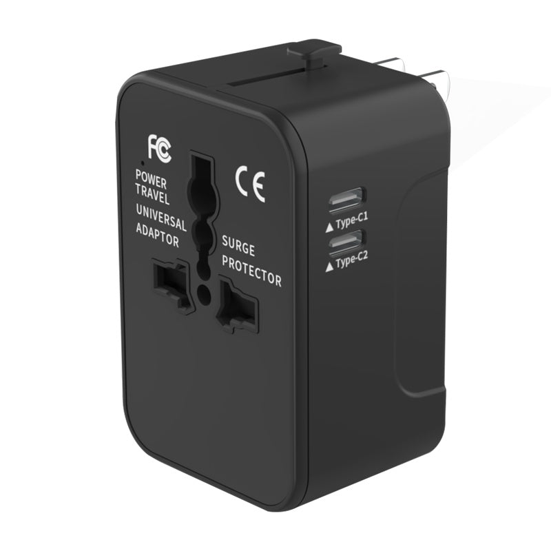Universal Travel Adapter Worldwide All in One Plug with Dual USB