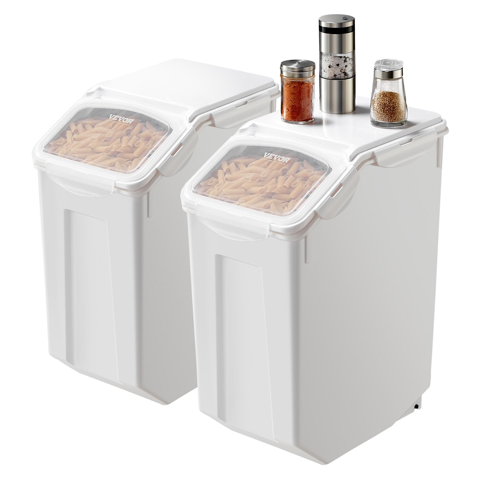2 Pack 20L Airtight Flour Storage Containers Large Kitchen Bin