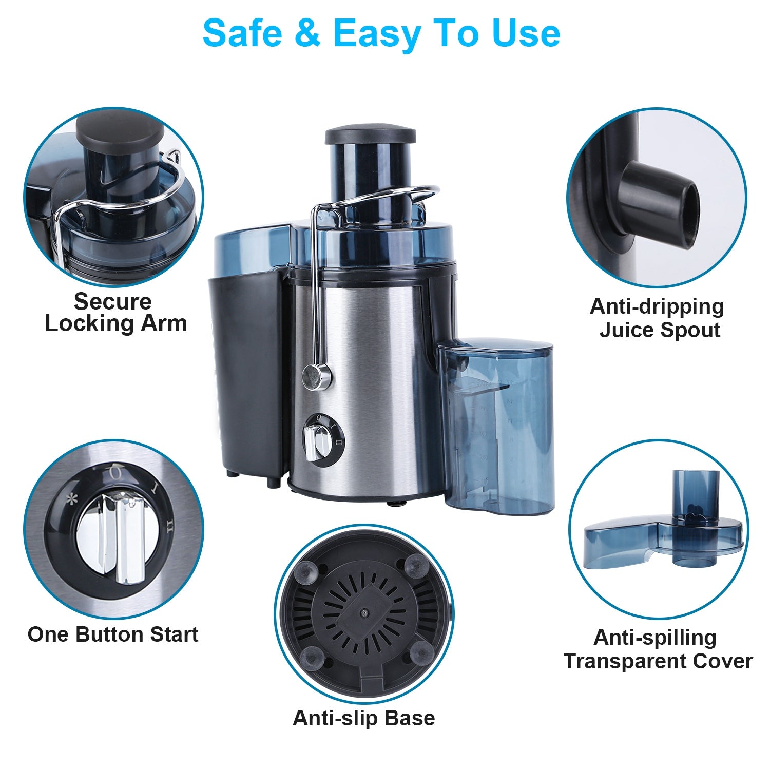Centrifugal Juicer Juice Extractor with 2 Speeds