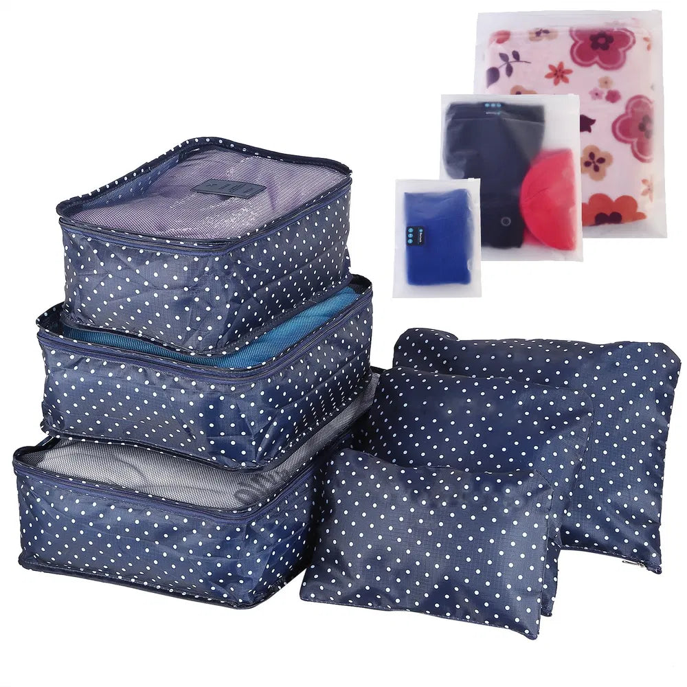 9Pcs Travel Packing Cubes Clothes Storage Organizer Set Bags