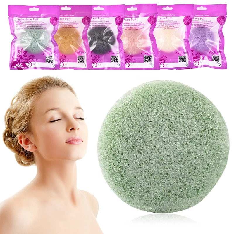 Konjac Facial Cleansing Sponge for Gentle Exfoliating Wash