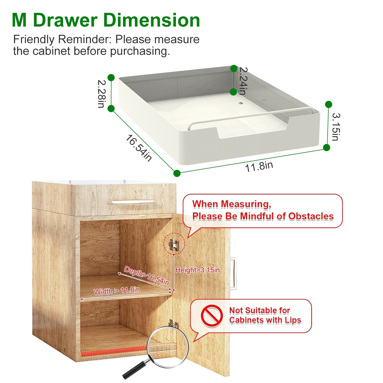 2Pcs Pull Out Cabinet Organizers Sliding Shelf Heavy Duty Drawers