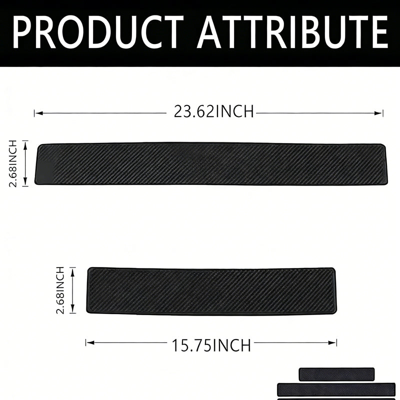 4PCS Carbon Fiber Car Door Sill Protector Scratch Guard