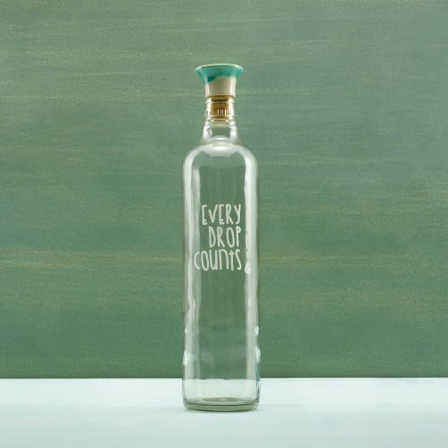750ml Drop Glass Water Bottle with Ceramic Stopper