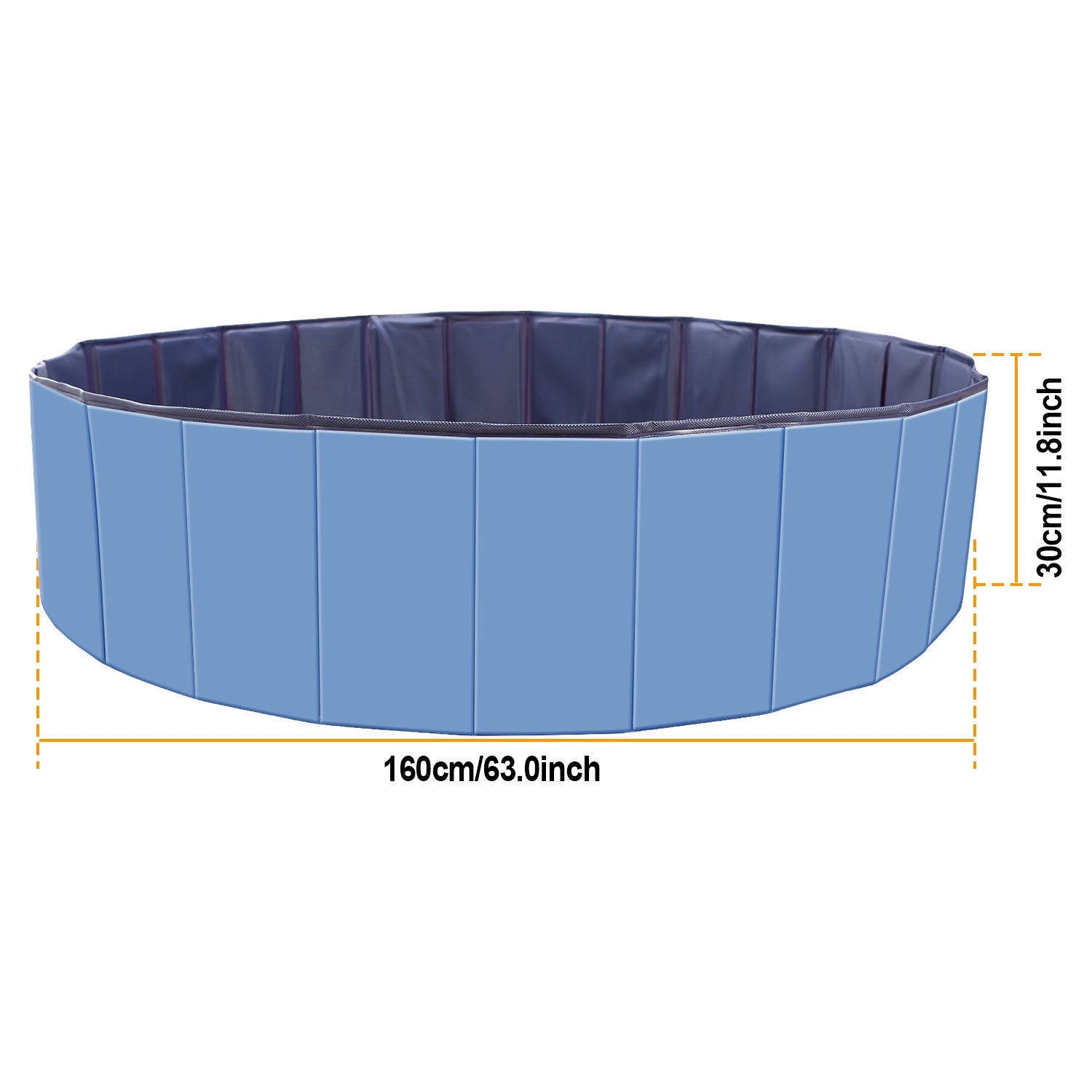 160cm Foldable Pet Swimming Pool PVC Dog Bath Tub Portable Pool