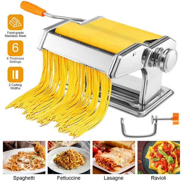 Pasta Maker Roller Machine for Fresh Fettuccine Noodles