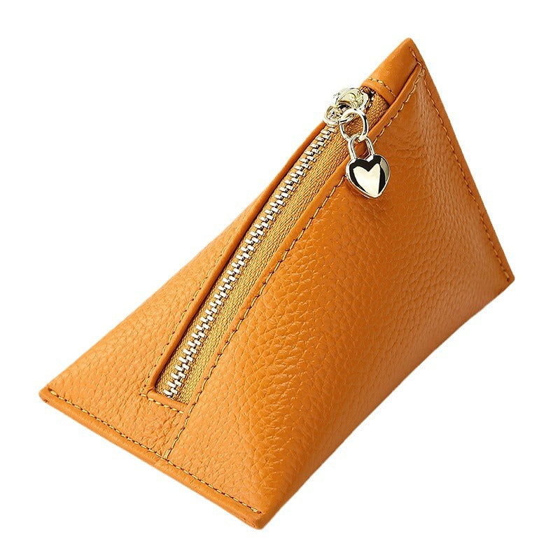Womens First Layer Cowhide Mini Coin Purse Exquisite Small Creative Wallet