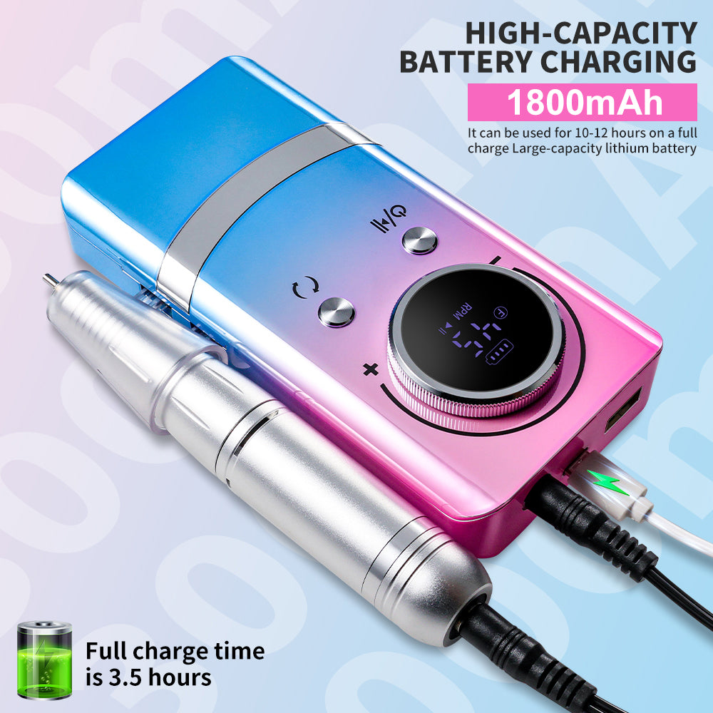 45000RPM Professional Rechargeable Nail Drill Kit