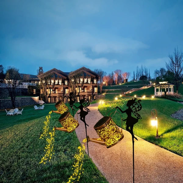 Solar Watering Can Lights – Waterproof Garden Decor LED Lantern